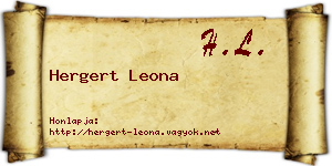 Hergert Leona névjegykártya